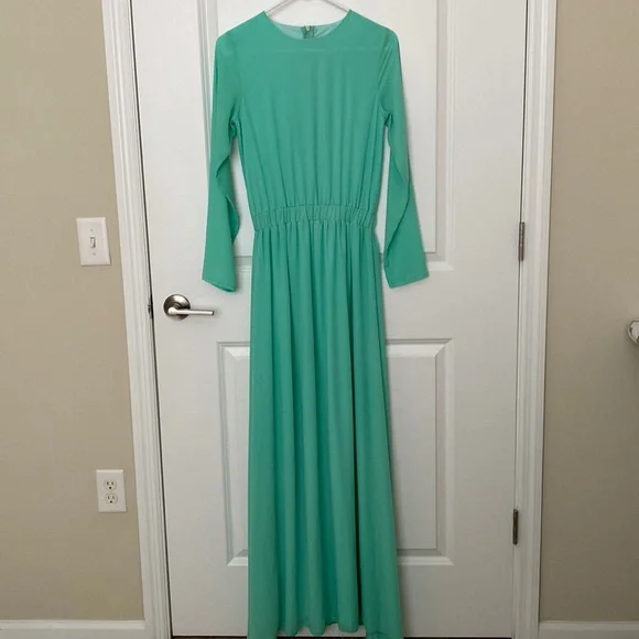 Modanisa Mint Green Long Dress - Picture 2 of 11